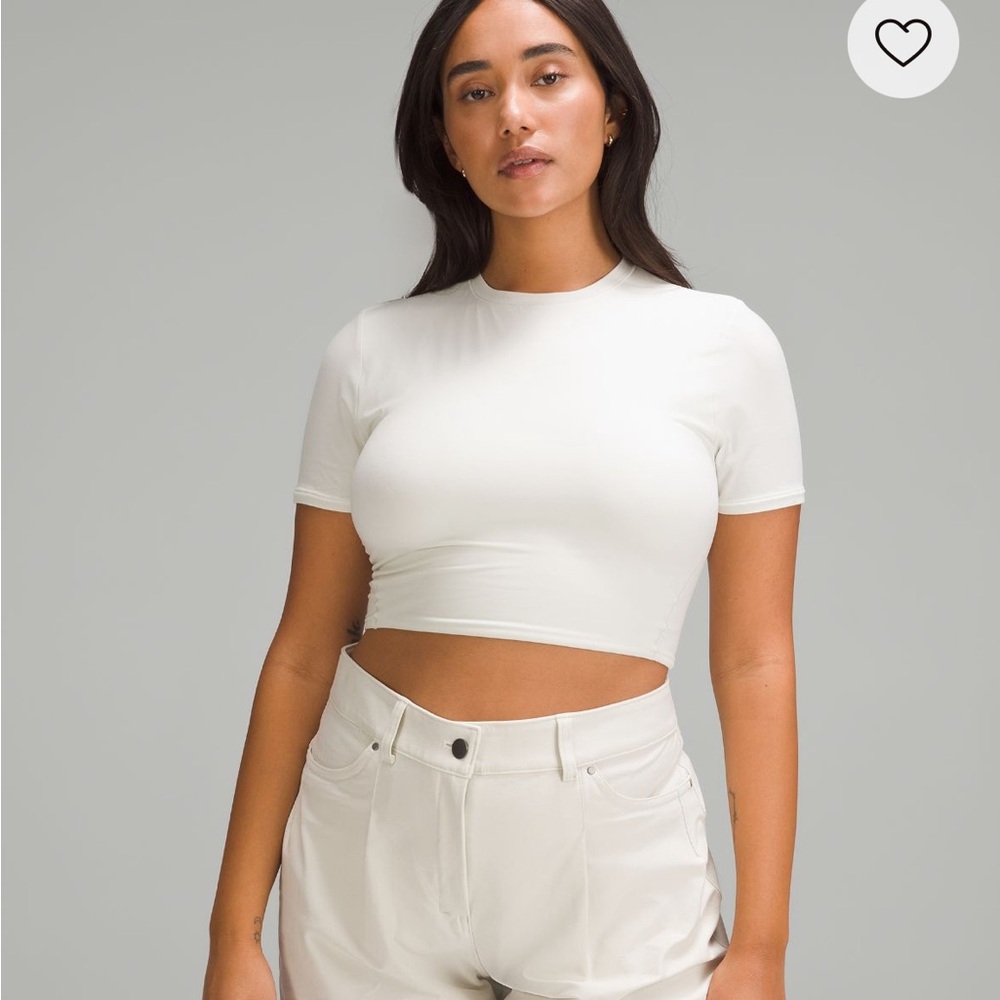 Wundermost ultra-soft nulu crewneck cropped tshirt